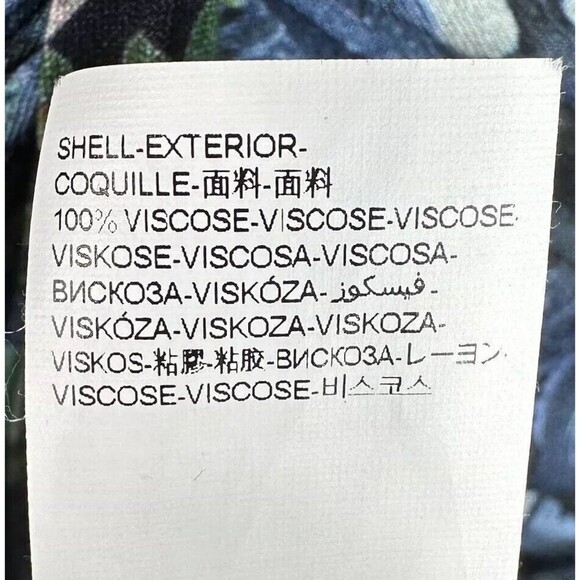 Desigual Womens Dress Size Large Blue Floral Sleeveless Drape Neck Style 40V2148 - Picture 8 of 15